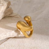 Abstract Gold Ring