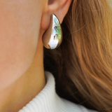Teardrop earring detail