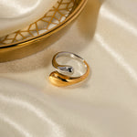 Gold wrap open ring detail