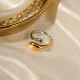 Gold wrap open ring detail