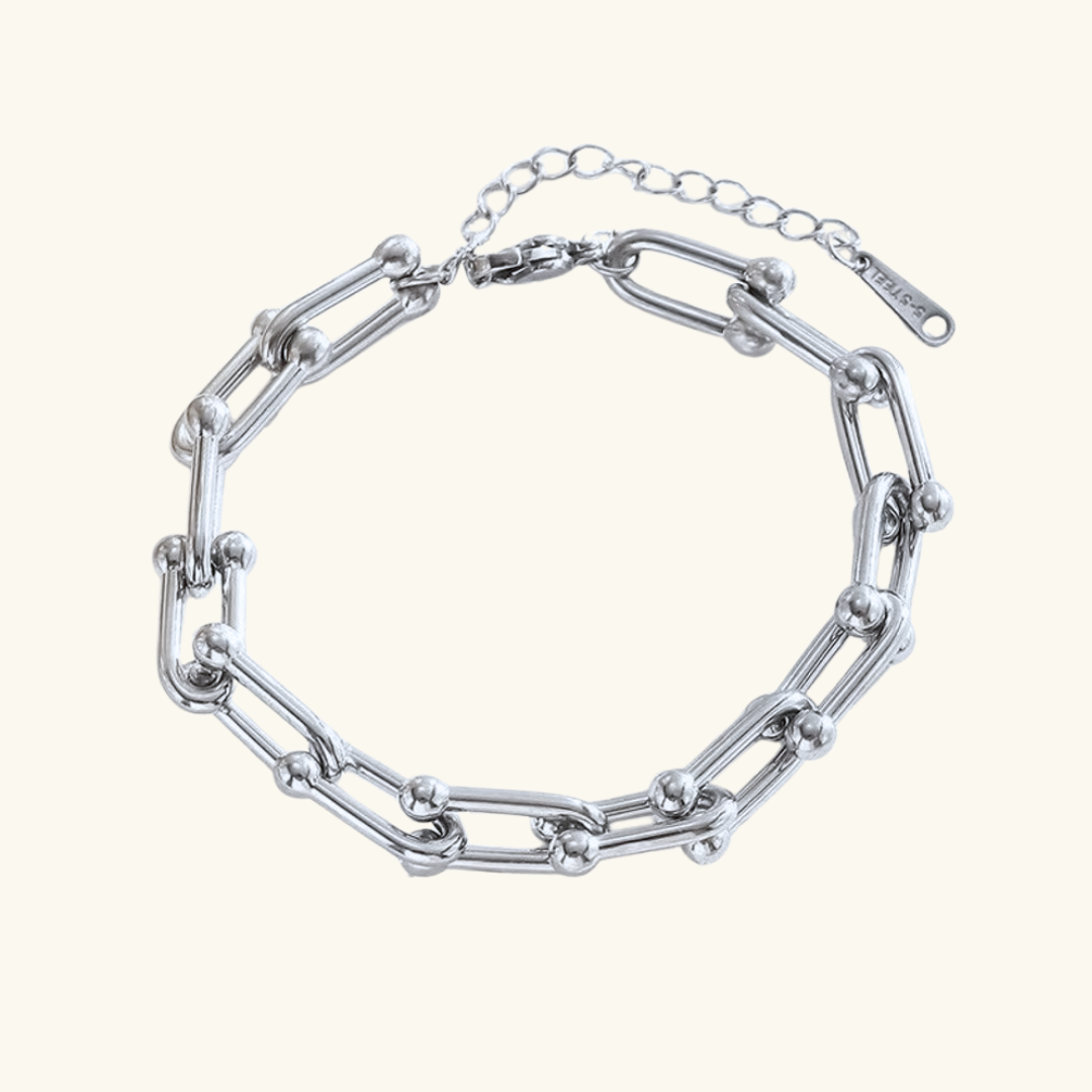 Chunky Link Chain Bracelet in silver