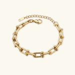 Chunky Link Chain Bracelet in gold