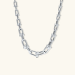 Chunky Link Chain Necklace in silver