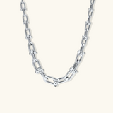 Chunky Link Chain Necklace in silver