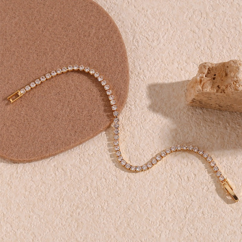 Tennis bracelet on model
