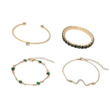Layered bracelet stack detail
