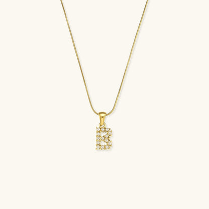 Augustine Initial Letter Pearl Necklace