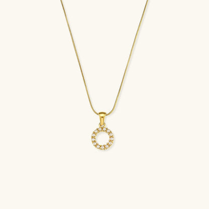 Augustine Initial Letter Pearl Necklace
