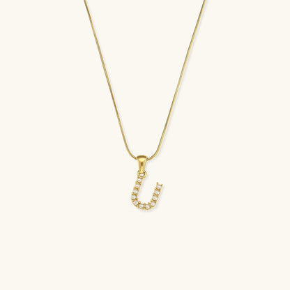 Augustine Initial Letter Pearl Necklace