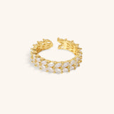 Clarisse Patterned Gold Ring