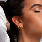Classic Gold Hoop Earrings Set of 3