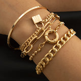 LAYERED GOLD BRACELETS SET