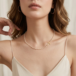 Dainty Pearl Cross Necklace