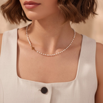 Dainty Pearl Cross Necklace