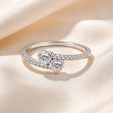 Double Heart Promise Ring