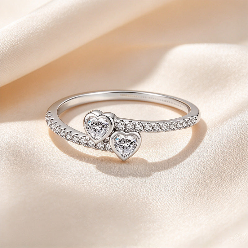 Double Heart Promise Ring