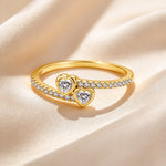Double Heart Promise Ring