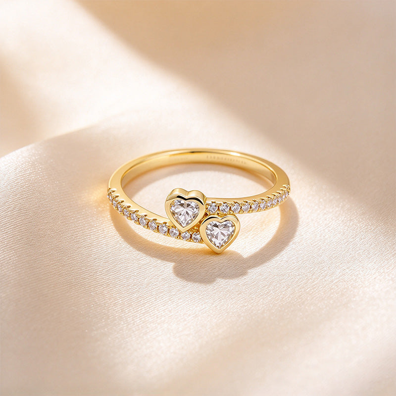 Double Heart Promise Ring