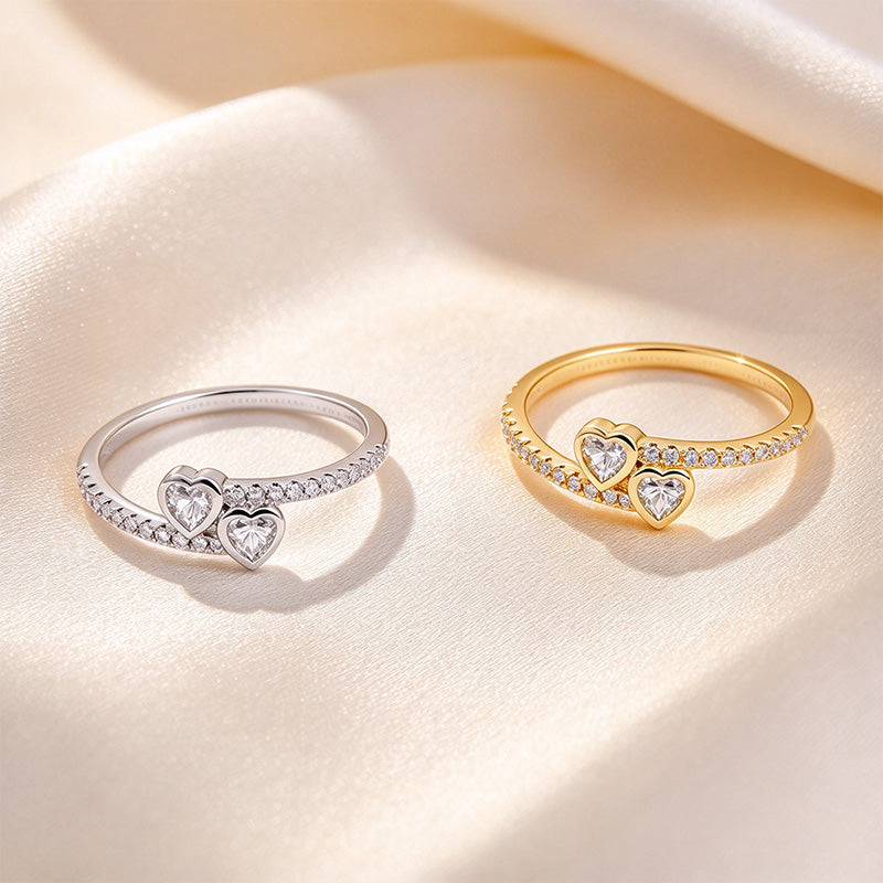 Double Heart Promise Ring