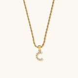 Elodie Initial Letter Pearl Necklace