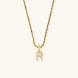 Elodie Initial Letter Pearl Necklace