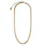 Flat Curb Link Gold Chain Necklace