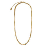 Flat Curb Link Gold Chain Necklace