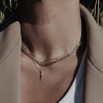 Flat Curb Link Gold Chain Necklace