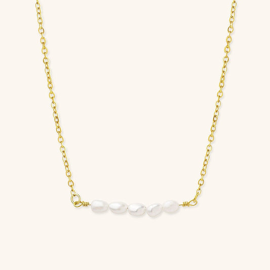 Fleur Freshwater Pearl Gold Necklace