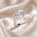 Floating Moissanite Spinner Ring