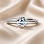 Floating Moissanite Spinner Ring