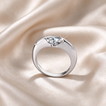 Floating Moissanite Spinner Ring