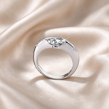 Floating Moissanite Spinner Ring