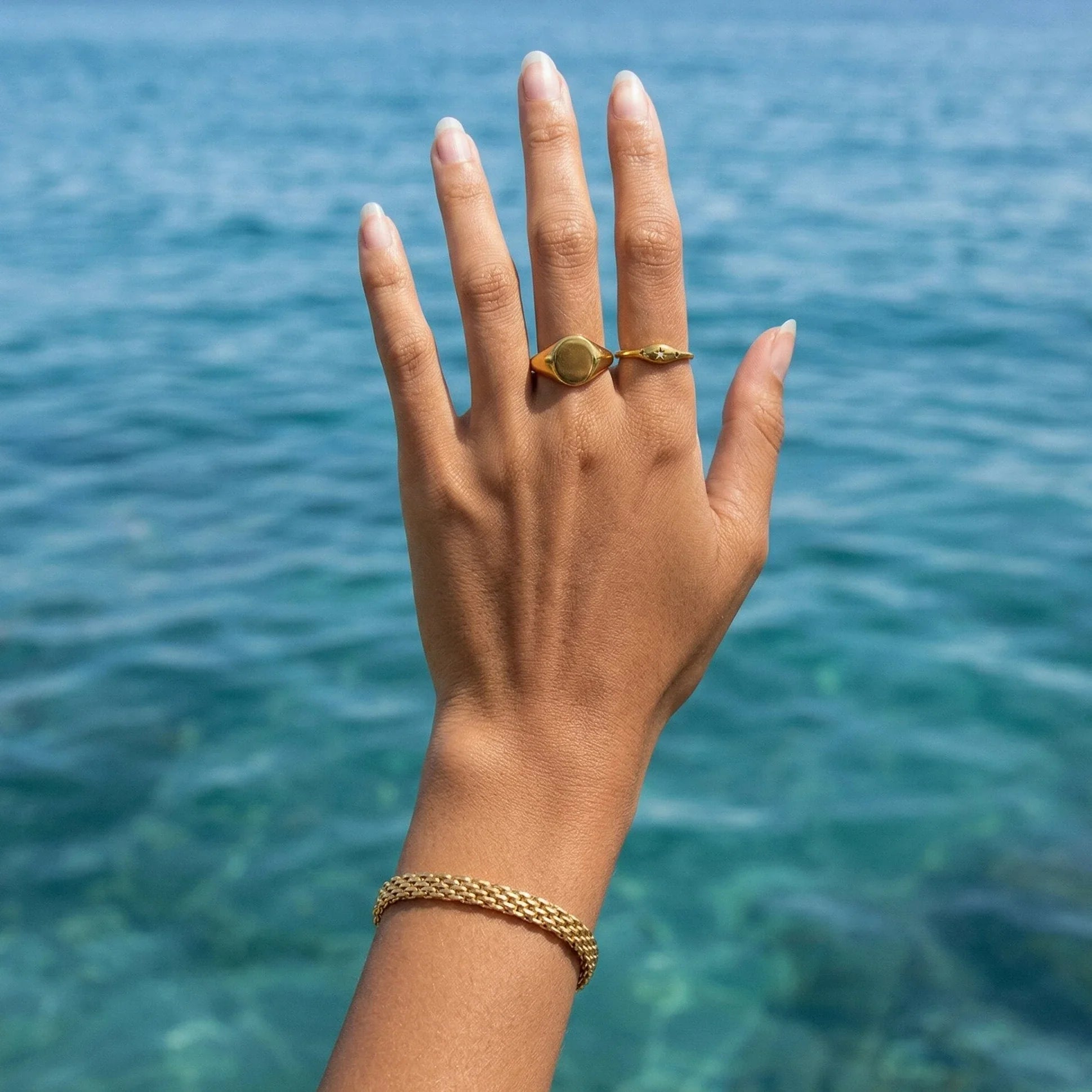 Gold Mesh Chain Bracelet