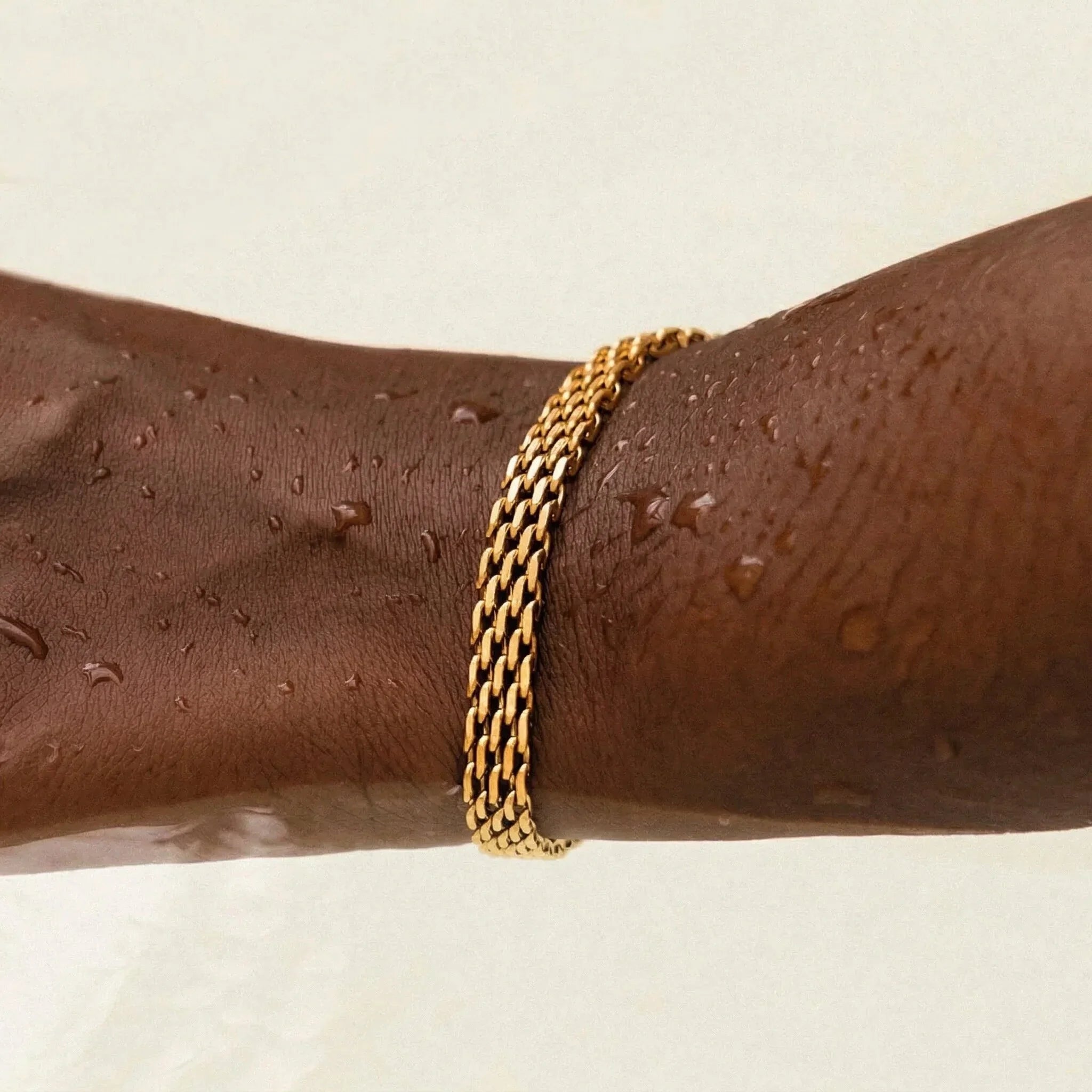 Gold Mesh Chain Bracelet