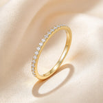 Half Eternity Moissanite Stackable Ring
