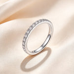 Half Eternity Moissanite Stackable Ring