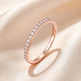 Half Eternity Moissanite Stackable Ring