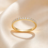 Half Eternity Moissanite Stackable Ring