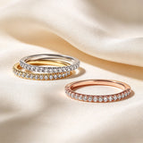 Half Eternity Moissanite Stackable Ring