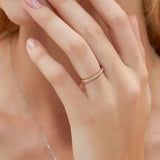 Half Eternity Moissanite Stackable Ring