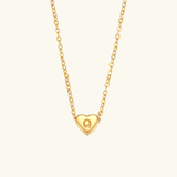 Heart Initial Gold Necklace