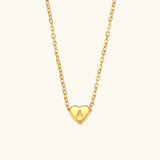 Heart Initial Gold Necklace