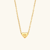 Heart Initial Gold Necklace