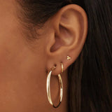 Large Thin Gold Hoop Earrings