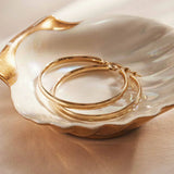 Large Thin Gold Hoop Earrings