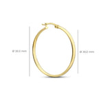 Large Thin Gold Hoop Earrings