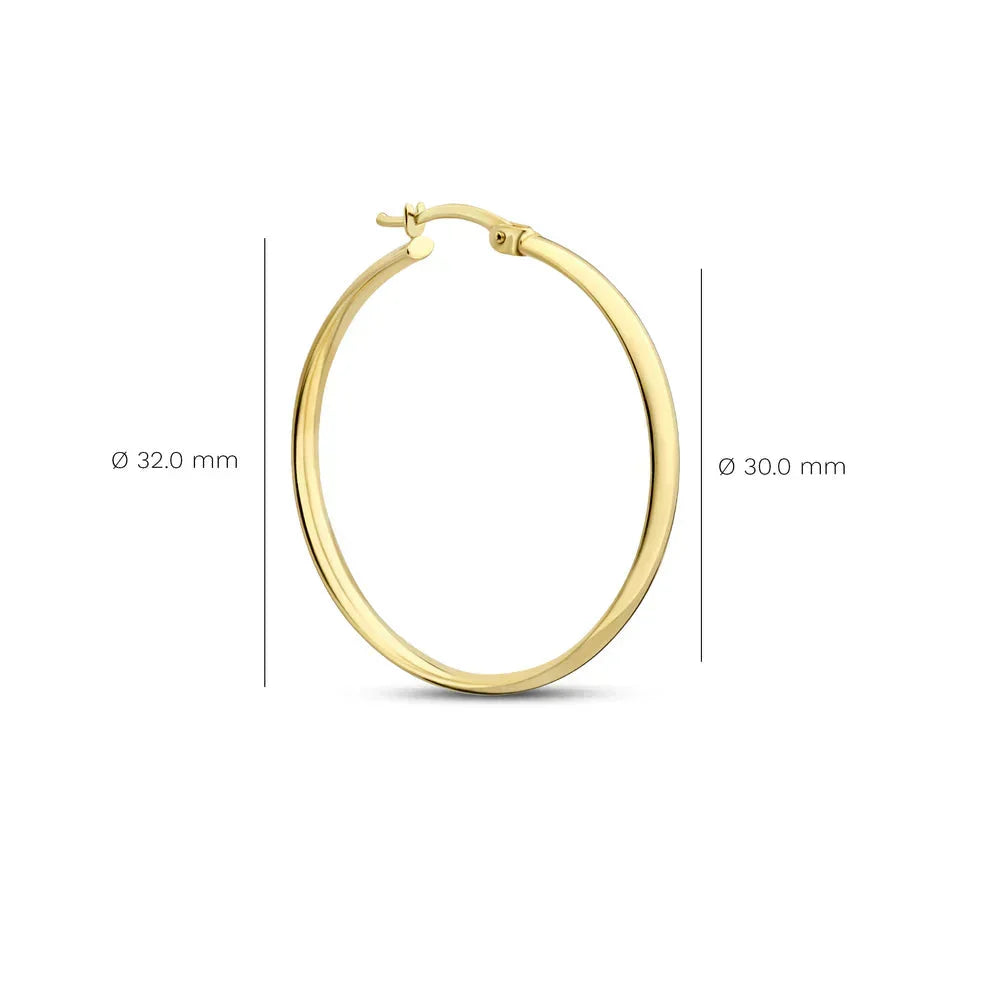 Large Thin Gold Hoop Earrings