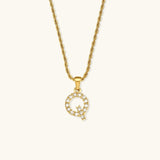 Maeve Letter Initial Diamond Necklace