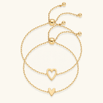 Matching Heart Bracelet Set for Two